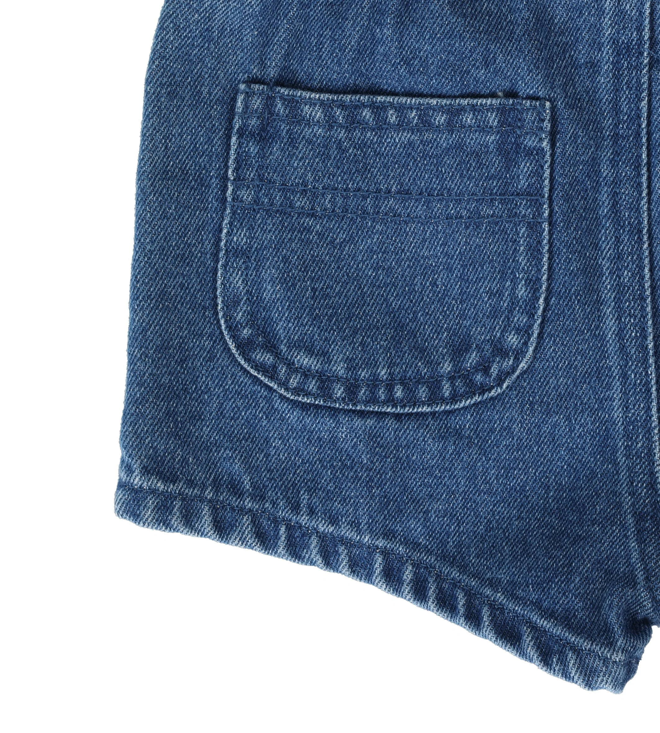 Denim Pull On Shorts - Blue Denim - Image 4