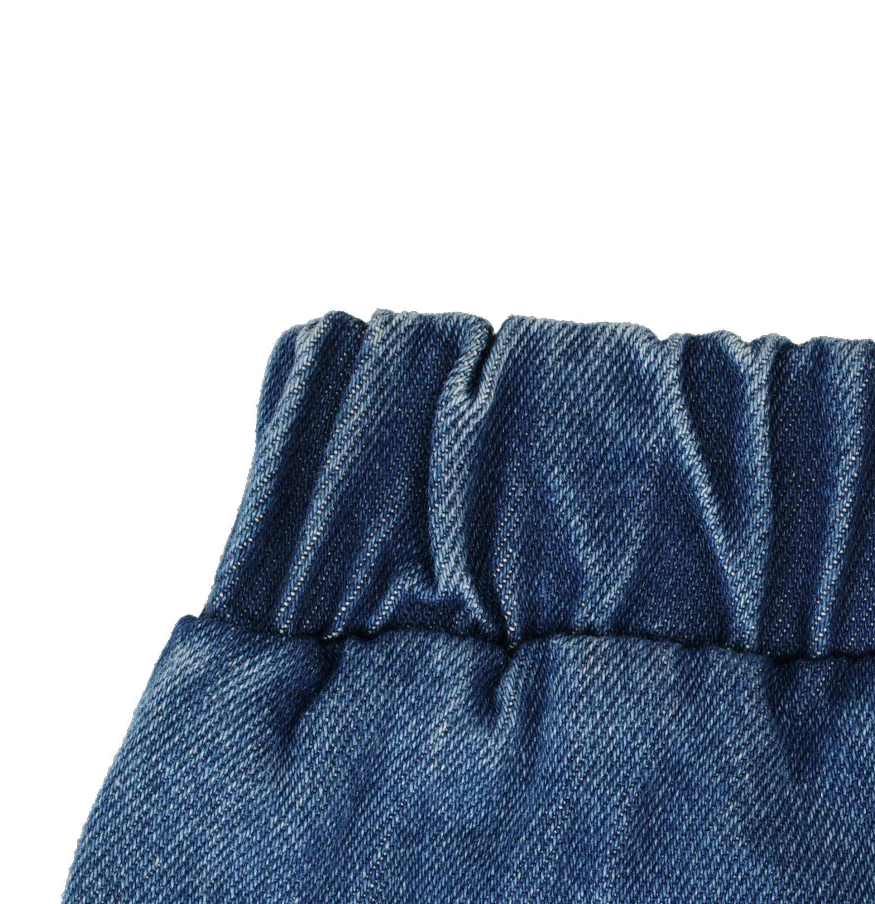 Denim Pull On Shorts - Blue Denim - Image 5
