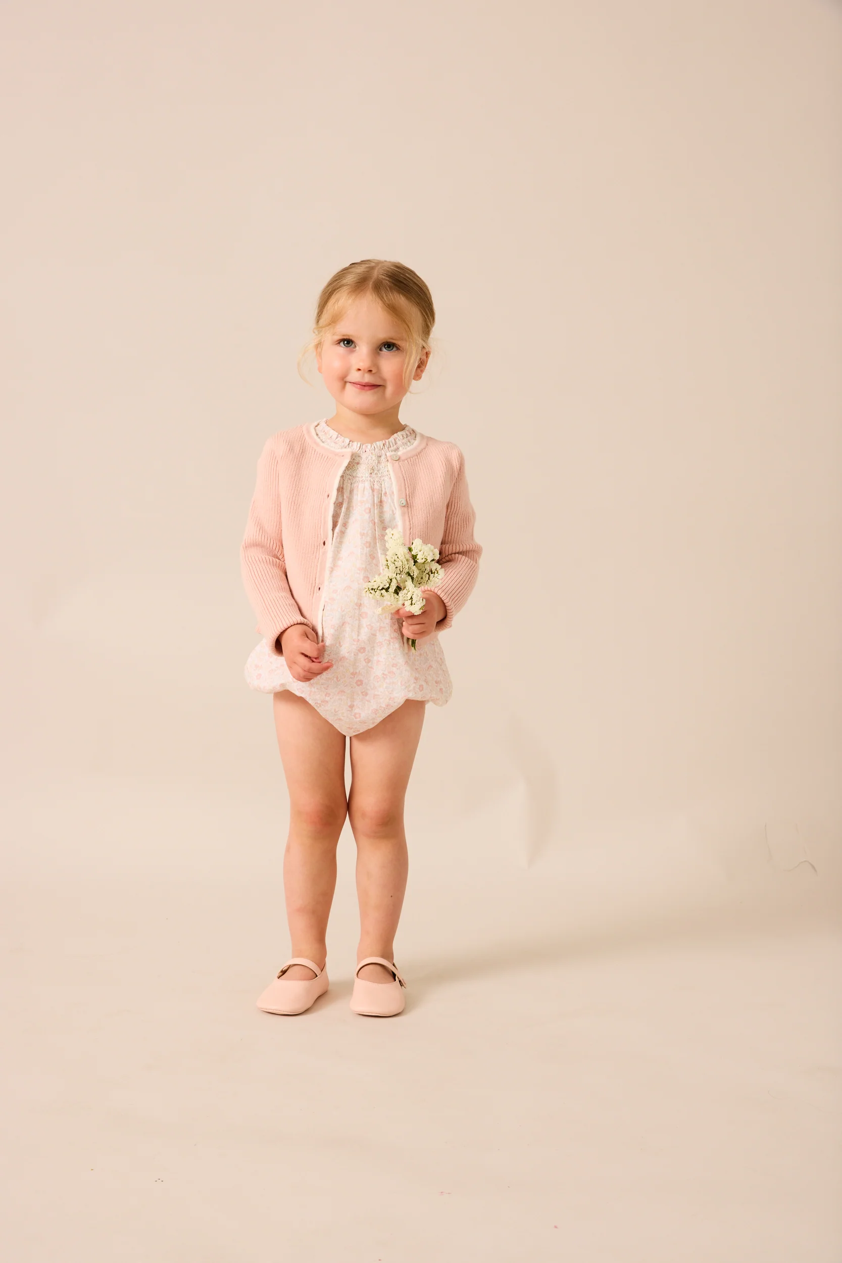 Scallop Rib Cardigan-Bud Pink - Image 3